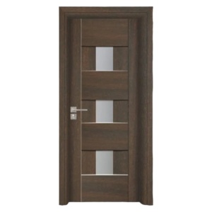 Usa de interior din MDF cu cadru din lemn masiv Novo Doors ND06 de culoare Gri