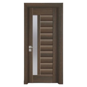 Интериорна врата от MDF с рамка от масивно дърво Novo Doors ND03 в сив цвят