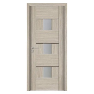 Интериорна врата от MDF с рамка от масивно дърво Novo Doors ND06 в сив цвят
