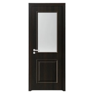 Интериорна врата от MDF с рамка от масивно дърво Novo Doors ND10 в сив цвят
