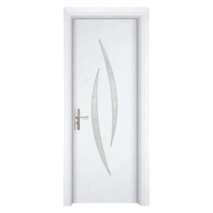 Usa de interior din MDF cu cadru din lemn masiv Novo Doors ND100 de culoare Alba