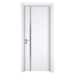 Usa de interior din MDF cu cadru din lemn masiv Novo Doors ND04 de culoare Alba