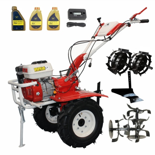 Motocultor Bisonte BTA-1000FC, 7 CP benzina, 3 viteze + accesorii (Pachet 1)