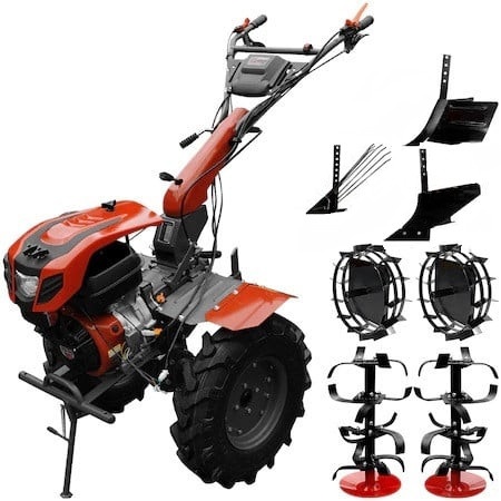 Motocultor Weima WM 1100D-6 motor 9.5 CP 6 viteze latime lucru 80-110 cm freze roti cauciuc 500x12 reductor usor/greu roti metal rarita reglabila plug arat plug cartofi