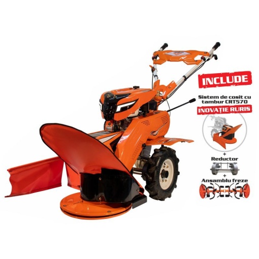 Utilaj multifunctional RURIS 7800CRT + roti cauciuc 4.00-8 + sistem de cosit 7800CRT 7 CP