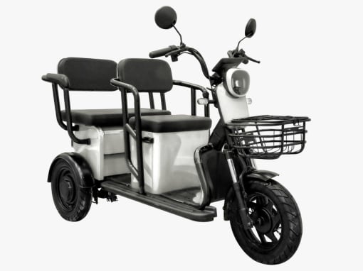 Tricicleta electrica, Volta APM5, Alb, viteza maxima 25 km pe ora, Autonomie pana la 50 km
