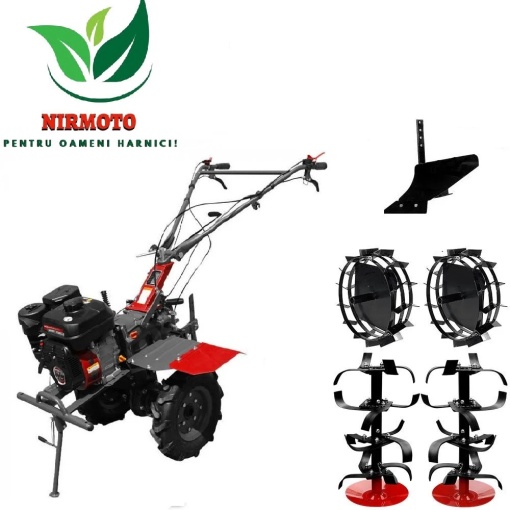 Motocultor Weima WM1100C-6 viteze 7 CP cu roti metalice si plug de arat