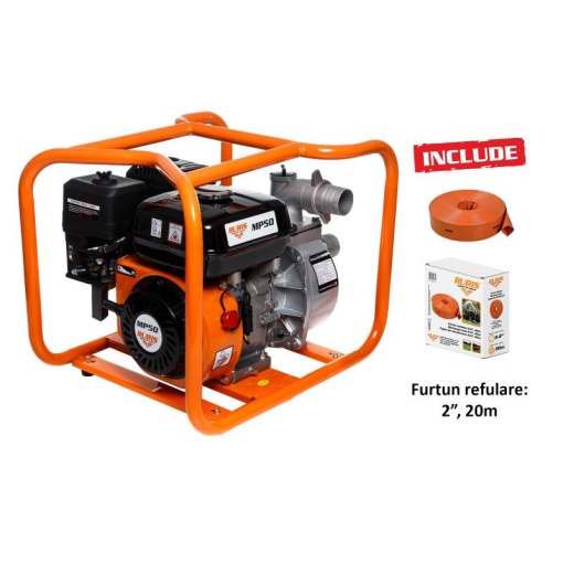 Motopompa RURIS MP 50 + furtun refulare 2`` 20m 7 CP