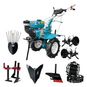 Motocultor Dakard Hs 1000B 7 cp Benzina + Roti Metalice + Plug Arat + Prasitoare + Rarita Reg + Plug Cartofi