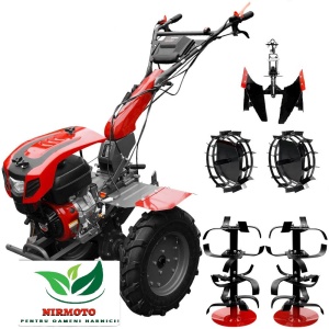 Motocultor Weima WM1100F-6 motor 16 CP 6 viteze cu diferential, reductor usor/greu cu roti metal si plug reversibil - Img 1