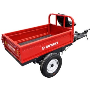 Remorca motocultor Rotakt REM600, capacitate maxim 500 kg, basculabila - Img 2