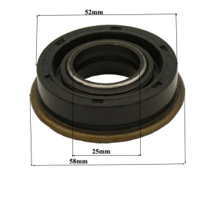 Simering stanga ax transmisie 52 x 25 x 10 mm, pentru motosapa Ruris, Rotakt, Weima etc... - Img 1