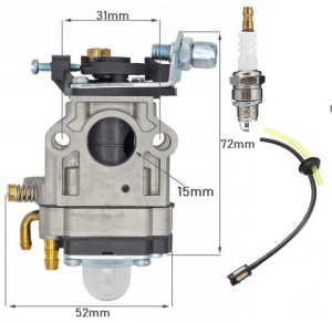 Carburator Motocositoare 2 timpi 15mm + Bujie si furtun benzina CADOU