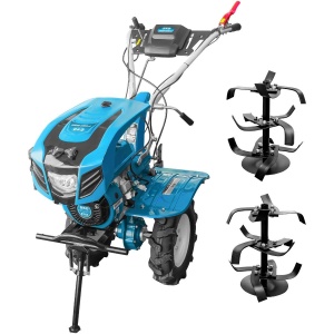 Motocultor DKD 1000B NEW-1 motor 7 CP latime lucru 90 cm freze roti cauciuc 4.00-8 capota cu far - Img 4