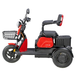 Triciclu Electric Volta APM2, Fara Permis, Motor 1000W, 2-3 locuri, Rosu, Autonomie pana la 50km, Omologat RAR - Img 3