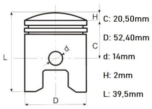 Piston Cross 125cc (52.4mm) - Img 2
