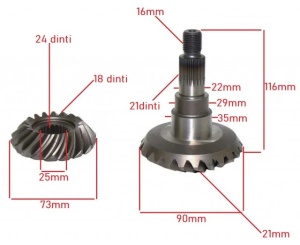Pinioane transmisie Atv CF Moto X5 500cc (0180-062106) - Img 2