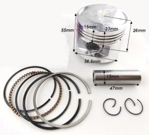 Piston ATV CG125cc 56.5mm - Img 2