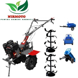 Motocultor Weima WM1100C-6 motor 7 CP 6 viteze cu remorca de 500kg - Img 1