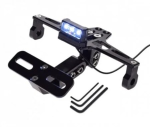 Suport numar inmatriculare moto universal (negru)
