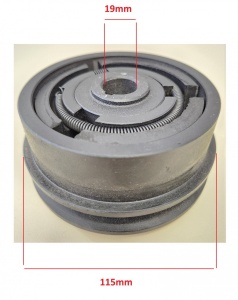 Fulie centrifugala placa compactoare 115 x 19 mm (1 canal - 13mm) - Img 3