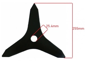 Disc taietor motocoasa 3 laturi (model Y) 255 x 25.4mm - Img 2