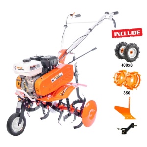 Motosapa DAC 7000 ACC 2+roti cauciuc 4.00-8+roti metalice 350 fara manicot+plug+adaptor+set contragreutati 10kg 7CP - Img 1