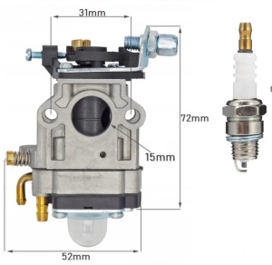 Carburator Motocositoare 2 timpi 15mm + Bujie cadou