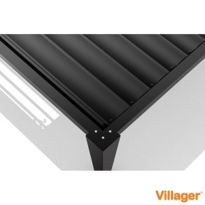 Pergola pentru gradina VILLAGER Green Bay 078504, 3 x 4 x 2.3 m, structura aluminiu - Img 2