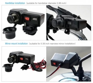Priza alimentare Moto / Atv 12V + USB 5V - Img 4