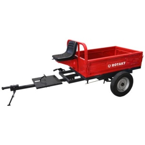 Remorca motocultor Rotakt REM600, capacitate maxim 500 kg, basculabila