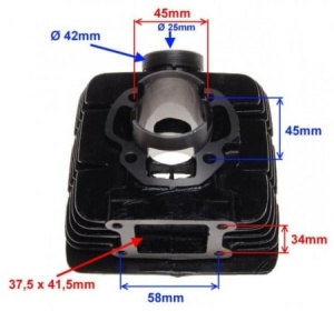 Set motor 50cc Yamaha DT (40mm) - Img 2