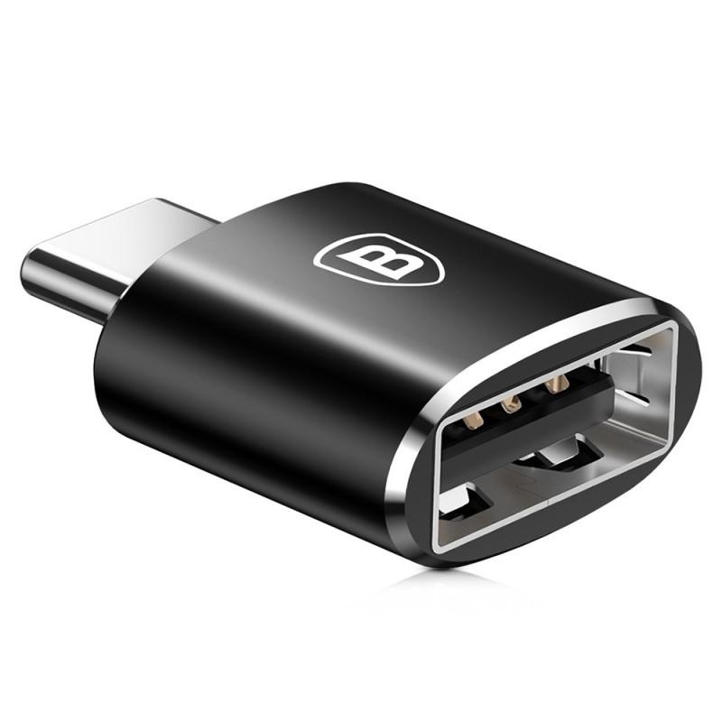 Adaptor Baseus Mini OTG CATOTG-01, negru - 1 | YEO