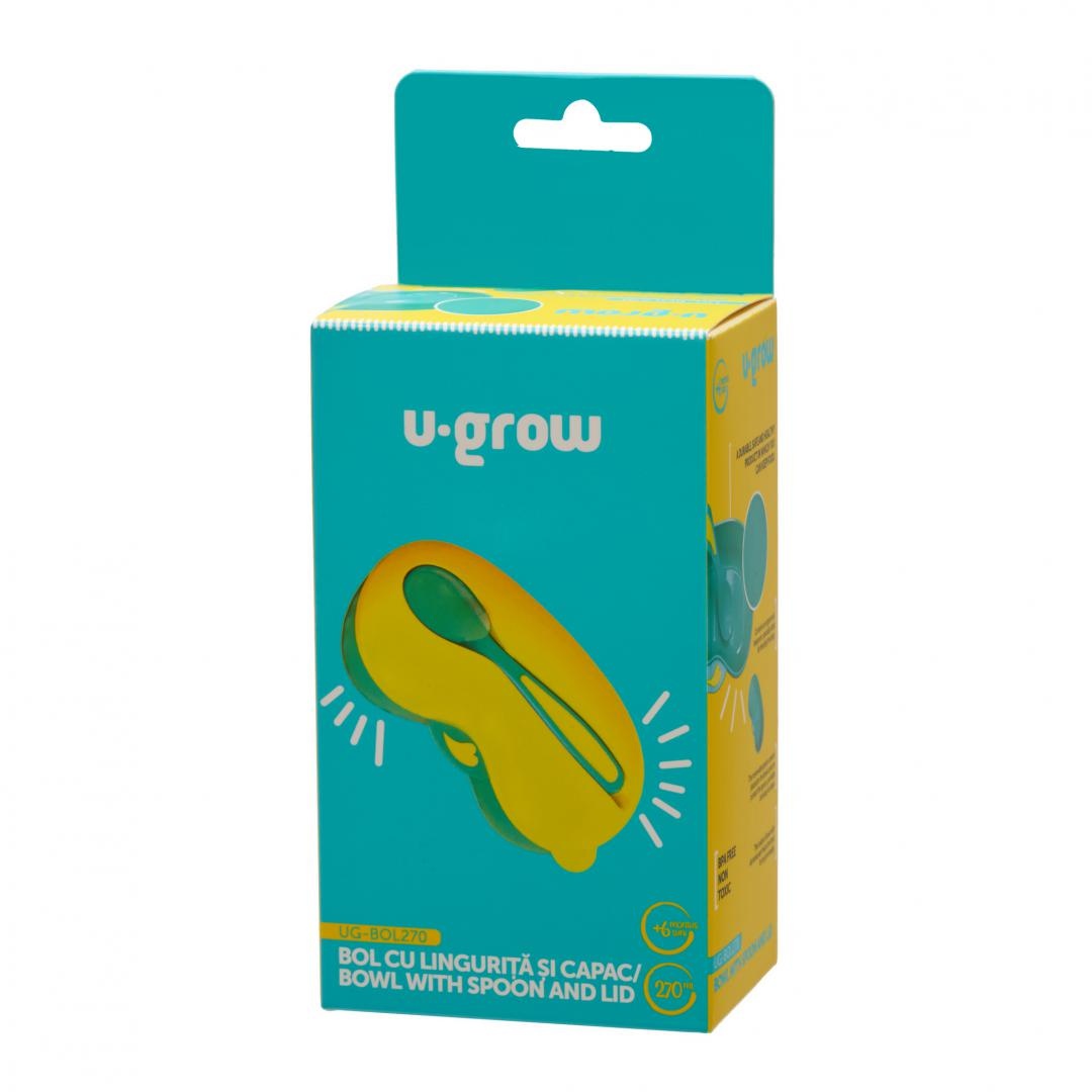 Bol cu capac si lingurita 270 ml, U-Grow - 3 | YEO