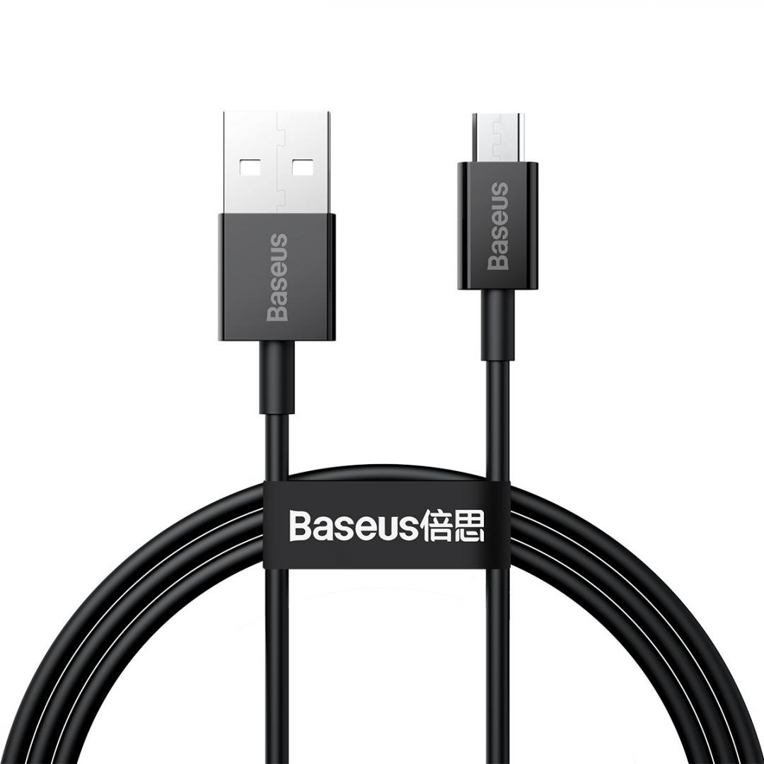 Cablu alimentare si date Baseus Superior, Fast Charging Data Cable pt. smartphone, USB la Micro-USB 2A, 1m, negru