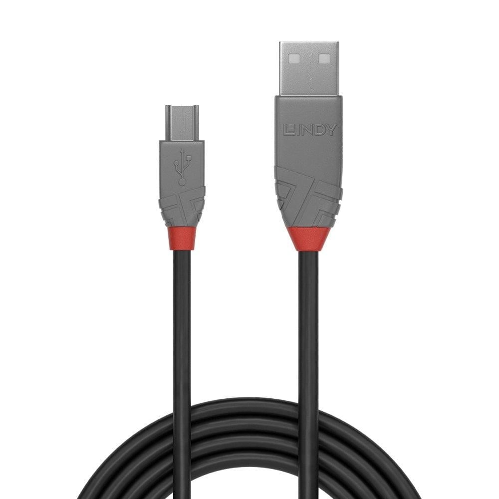 Cablu de date Lindy LY-36721, USB 2.0 Type A la Mini-B, 0,5 m – Performanță și Fiabilitate în Transferul de Date - 1 | YEO