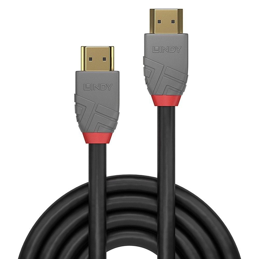 Cablu HDMI Lindy LY-36967 Anthra Line, 10m, Ultra HD 4K, HDMI 2.0, ecranaj triplu, conectori auriti, 10.2 Gbps