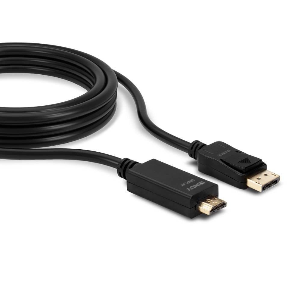 Cablu Lindy LY-36924, DisplayPort to HDMI 10.2G, 5m, negru - 1 | YEO