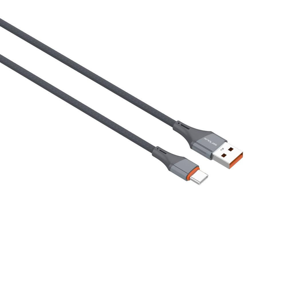 Cablu Serioux USB-A-TYPE-C 1M 30W.Lungime: 100 cm, Ieșire: 30W, tip cablu: USB-A la USB-C, culoare: Gri, funcție: încărcare și sincronizare - 1 | YEO