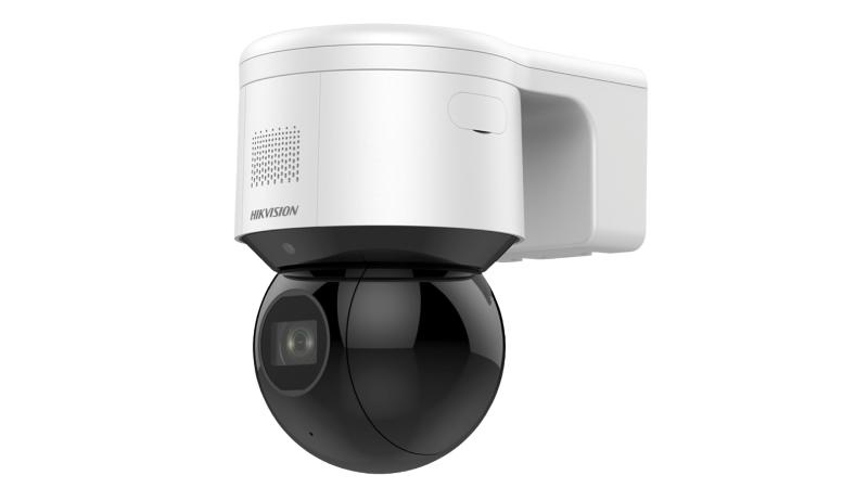 Camera de supraveghere Hikvision DS-2DE3A404IWG-E/W 4 × IR Network PTZ Camera cu rezolutie de 4 MP (2560 x 1440);Zoom optic 4x, digital 16x;Performante ridicate in cazul luminii reduse datorita tehnologiei DarkFighter;WDR de 120 dB;IR 50m cu cut