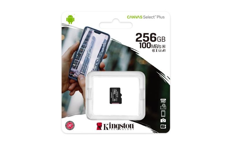 Card de Memorie MicroSD Kingston Select Plus, 256GB, Class 10 - 3 | YEO