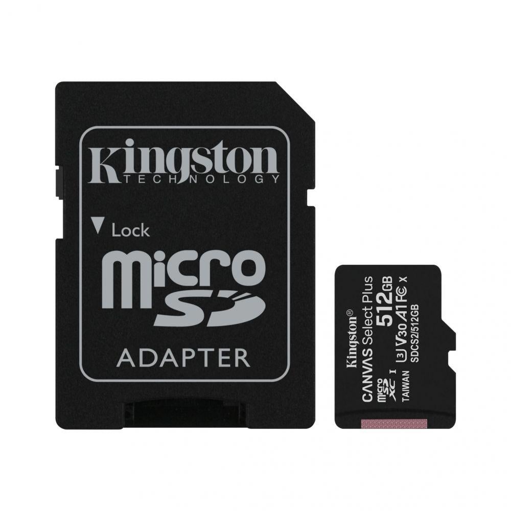 Card de Memorie MicroSD Kingston Select Plus, 512GB, Adaptor SD, Class 10 - 1 | YEO