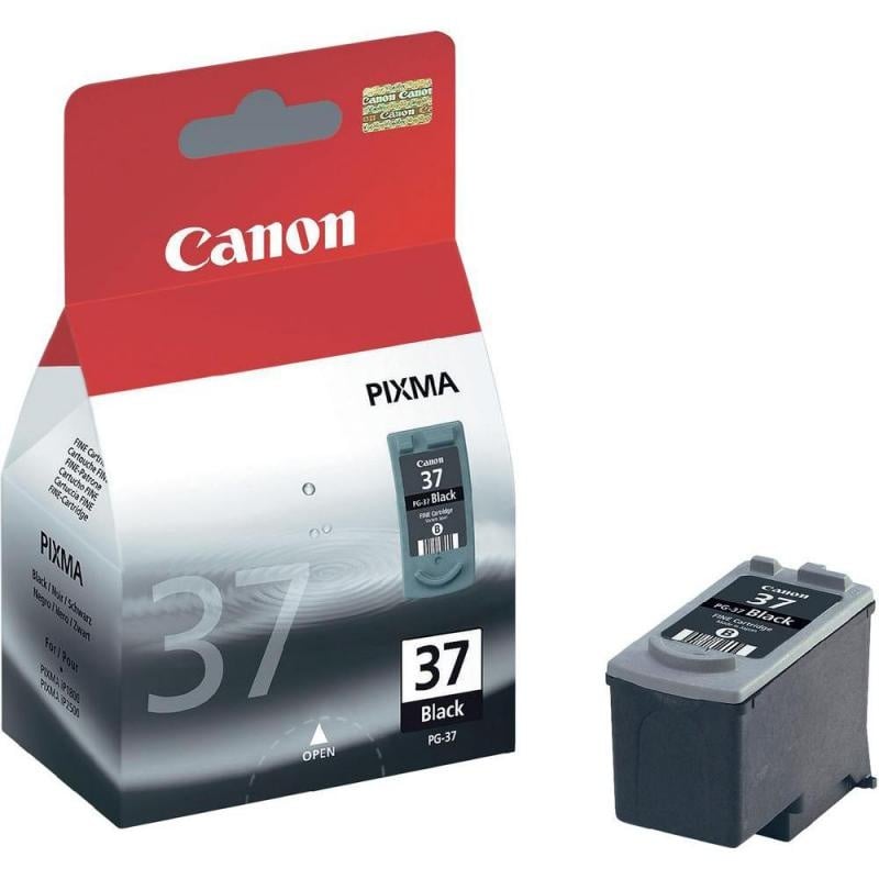 Cartuș de cerneală negru Canon PG-37 original, 11ml, 220 pagini – Compatibil cu imprimante Canon Pixma