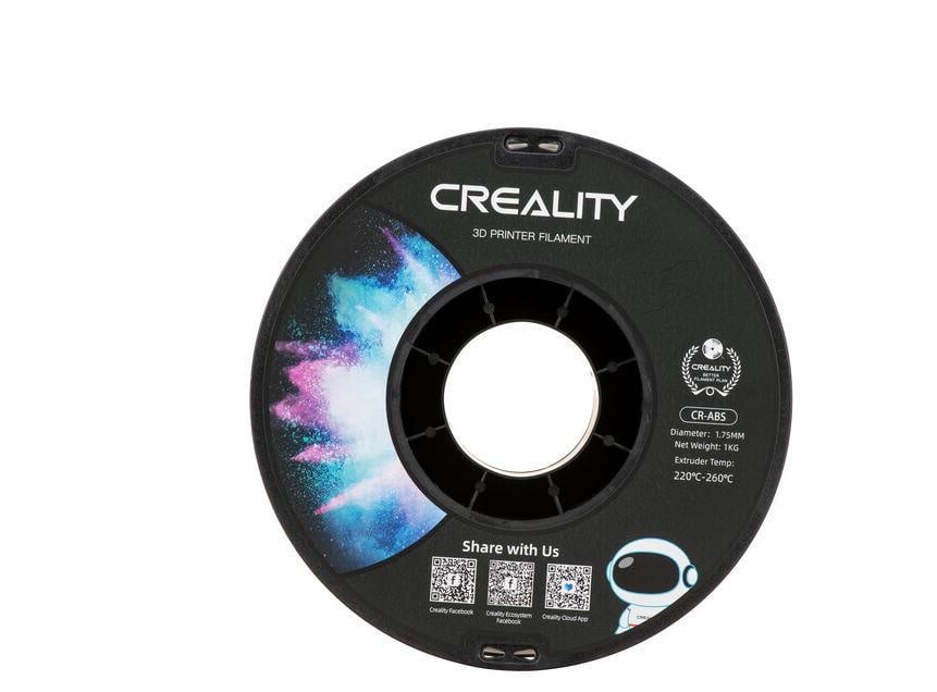 CREALITY CR-ABS 3D Printer Filament, white,temperatura printare: 220-260, Diametru Filament: 1.75mm, rezistenta la tractiune: 43MPa,diametru suport filament: 200mm, NON-Toxic, Utilizare: pana la 6 luni de la deschiderea ambalajului.