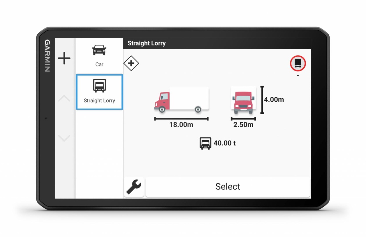 GPS Garmin Dezl LGV820, tip afisaj IPS panoramic de 8