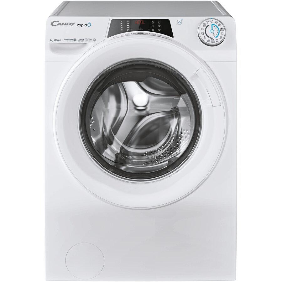 Masina de Spalat Candy RO 1284DWMT/1-S RapidO, 8kg, 1200, A, BPM, MPS, 4D, WiFi+BT, Steam, White+White+white ring