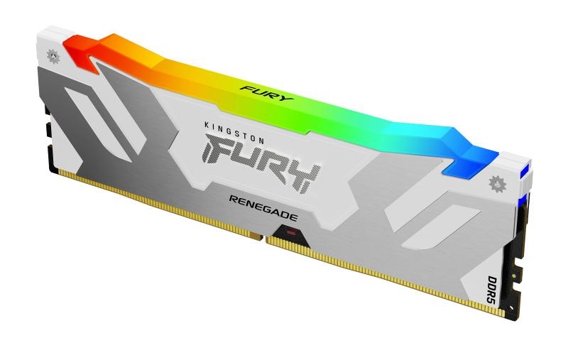 Memorie RAM Kingston, DIMM, DDR5, 32GB, 7200MHz, CL38, 1.35V, FURY Renegade White, RGB, Kit of 2 - 3 | YEO