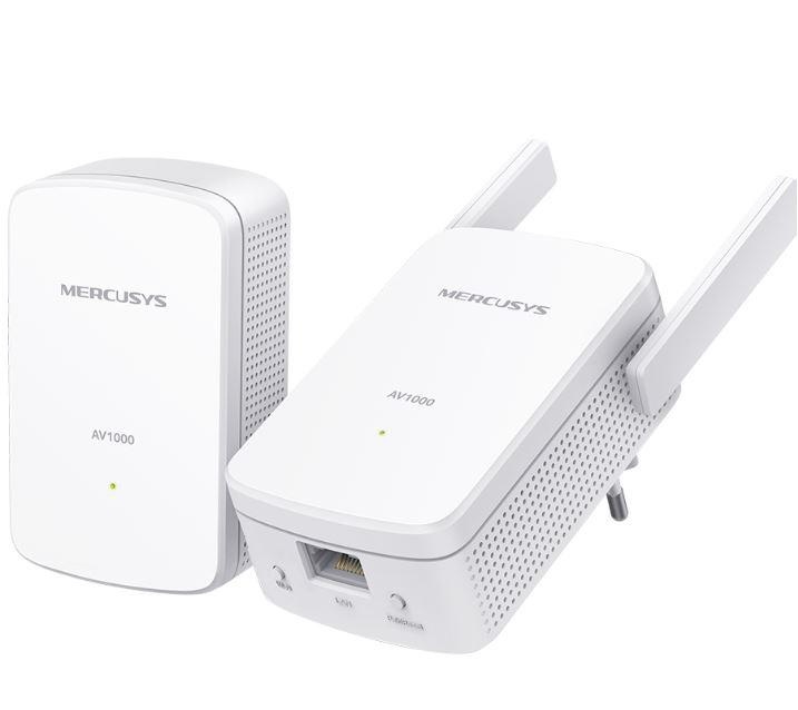 Mercusys Kit Powerline Wi-Fi Gigabit AV1000 MP510 KIT, Standarde si protocoale: HomePlug AV2, IEEE 802.3, IEEE 802.3u, IEEE802.11b/g/n, Tehnologie de modulare: OFDM (PLC), Securitate wireless: WPA-PSK / WPA2-PSK, WPA / WPA2, criptare WEP, Dimensiuni: