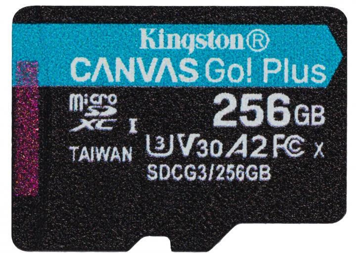 MicroSD Kingston Canvas GO Plus 256GB, Class 10 - UHS I, U3, V30, A2 - 1 | YEO