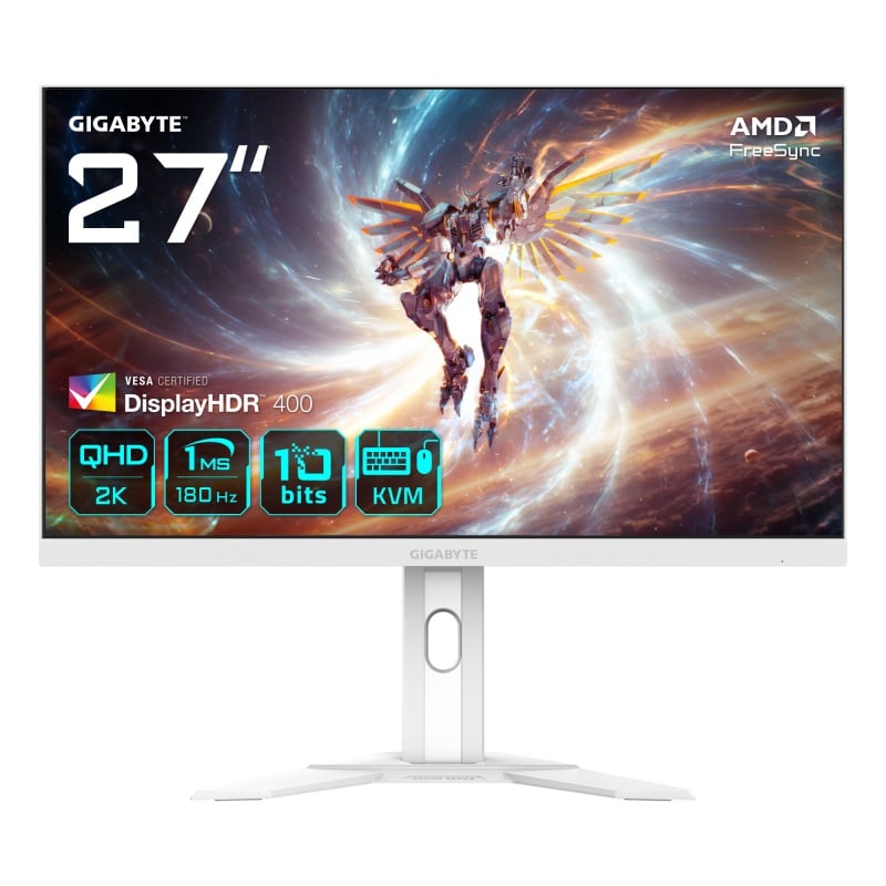 Monitor Gaming Gigabyte M27QA ICE, Panel Size: 27 inch, Panel Backlight/ Type: EDGE, Display Surface: Non-glare type, Color Saturation: 95%, True Resolution: 2560 x 1440 (QHD), Brightness: 350 cd/m2 (TYP), Contrast Ratio(Max): 1000.1 TYP, Dynamic